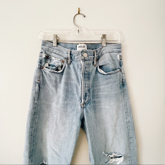 AGOLDE 90’s Loose Fit Light Wash Jeans SZ 26 A069C- 1141 - Picture 7 of 8